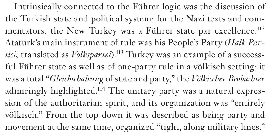 Voiddottore's tweet photo. The National Socialists saw in Atatürk’s Turkey the most viable living example of the "authentic national democracy" they aspired to achieve. In their view, Atatürk had successfully realized the symbiosis of Leader, State, *Volk*, and Party—all converging as a single movement. https://t.co/mW0UuGwglK
