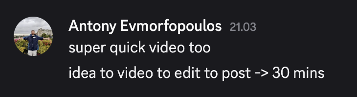 madsmadsdk's tweet photo. Antonis has been putting out video about his builder journey with Quit It for the last 9 days! 💪

8 vlogs total.
From idea to post in 30 minutes.

That's exactly what MakiRoll enables 🥳

Super stoked to see this! https://t.co/GErQ7qKXUo