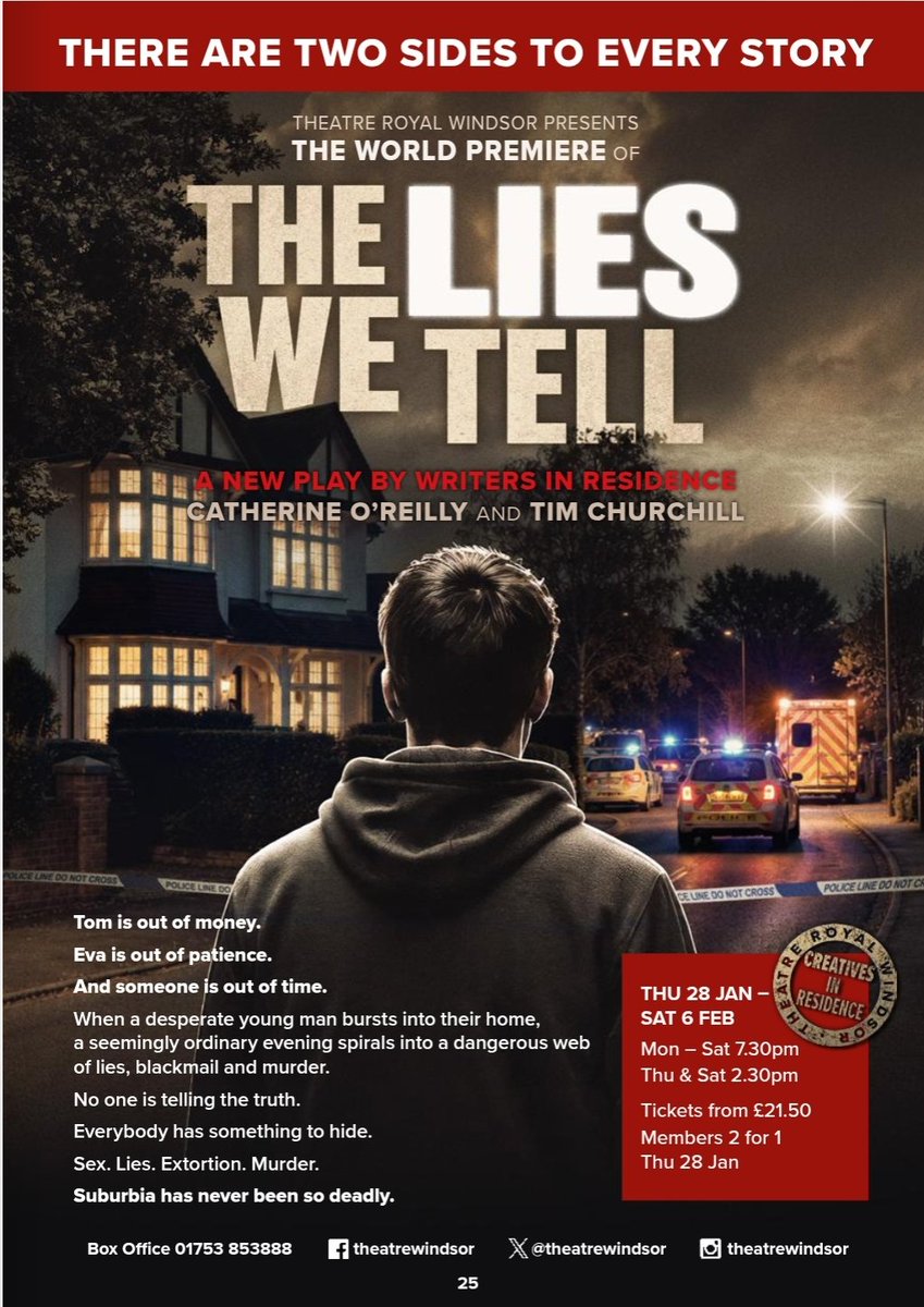 timchurchill71's tweet photo. Our new thriller is on sale now @TheatreWindsor
#Newwriting #writing #writers #writersinresidence
https://t.co/9N0mC1NQ5o https://t.co/6ob6j7UEQs