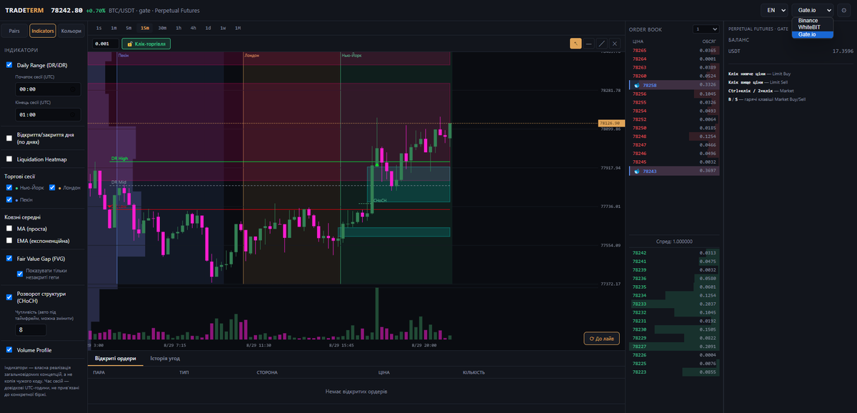 homeless8777's tweet photo. There is an option to connect to three exchanges via API, but I haven't finished that part yet; there will definitely be nine, and everyone will be able to customize the setup to their own needs.
#btc #binance #WhiteBIT #gateio #okx #cmex #Bybit #Kraken #Bitget #HTX https://t.co/Gi6bT3WACK