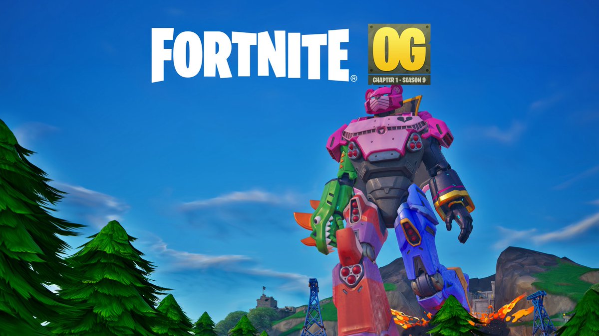 FortniteFNLK's tweet photo. FORTNITE NEW UPDATE!

We’re running it back! The Final Showdown OG live event will rerun at 4:30 PM ET.

We’ve fixed matchmaking to ensure you drop in without issue so everyone can see the fight. https://t.co/W7P5AU6cTp