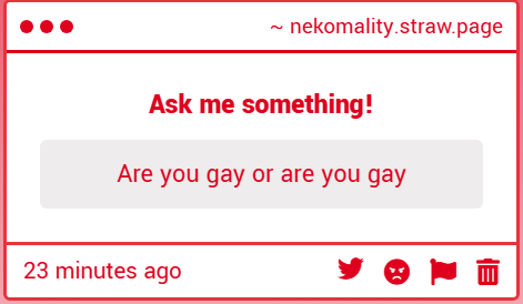 nekomality's tweet photo. no, i'm actually gay https://t.co/DvJSidkQmv