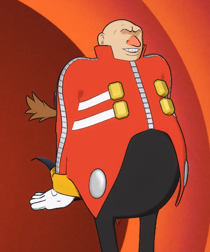 Lordmau5's tweet photo. Nononono did @Fortnite forget to attach Eggman's accessories to his head? 😭😭😭 https://t.co/VoeSitHbZ1