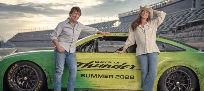 CineArenaTN's tweet photo. The legend is back on the track. 🏎️🔥

#DaysOfThunder2 #TomCruise https://t.co/dQSbxvh2xt