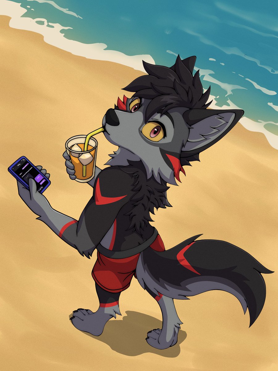 wolfebutt35's tweet photo. Walk on the beach ft @WuskyWillowAD https://t.co/HiqJg0ndg7