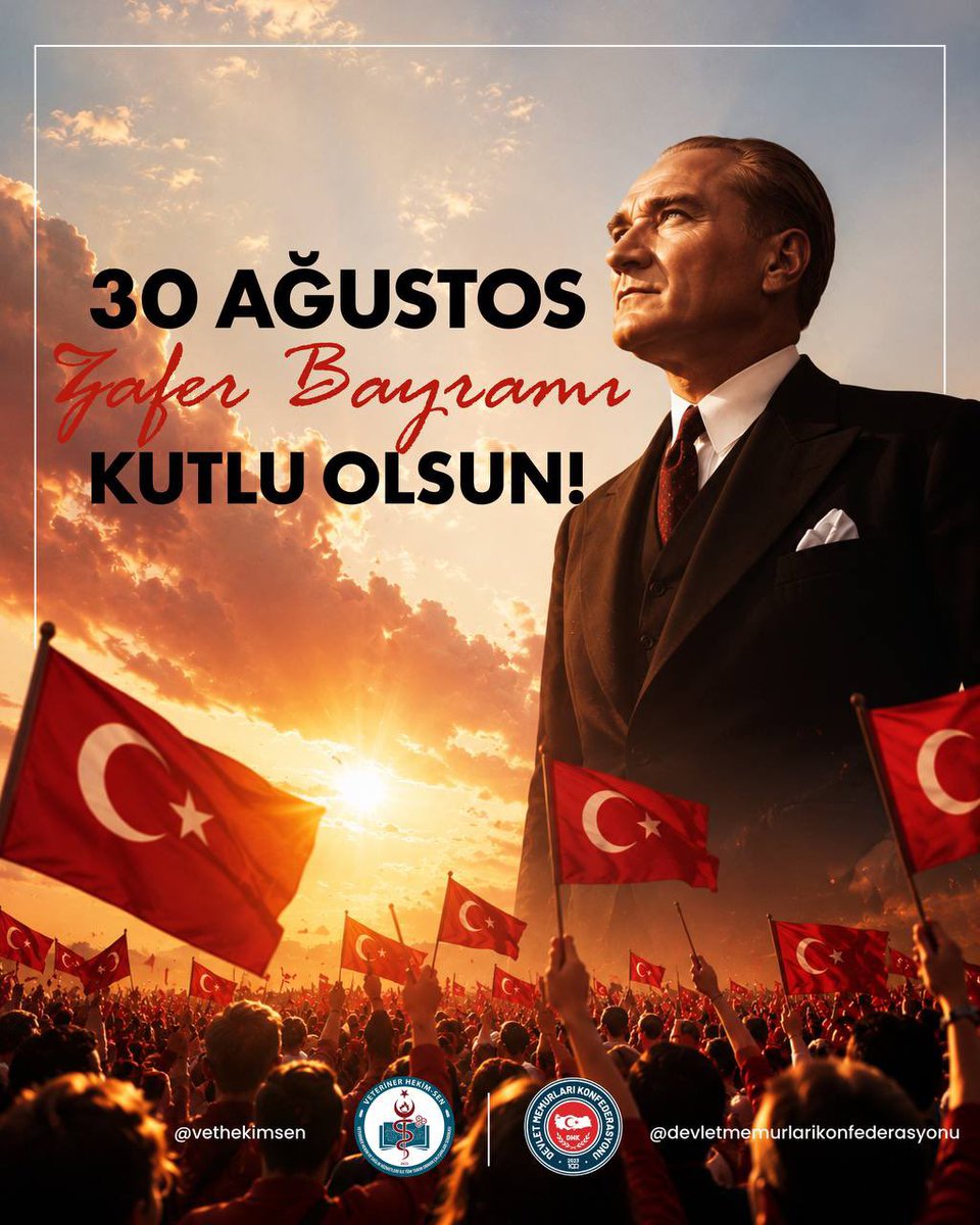 VetHekimSen's tweet photo. Türk milletinin sarsılmaz iradesini tarihe altın harflerle kazıyan Büyük Zafer'in ışığında; Başkomutan Gazi Mustafa Kemal Atatürk ve silah arkadaşları başta olmak üzere, bu toprakları bize vatan kılan aziz şehitlerimizi ve kahraman gazilerimizi sonsuz minnet, rahmet ve saygıyla anıyoruz.

#30AğustosZaferBayramı