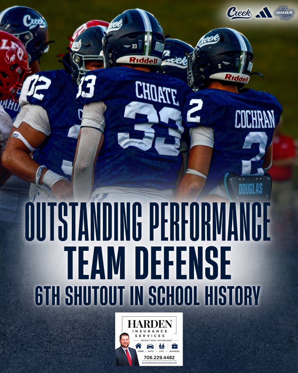CoahullaCreekFB's tweet photo. Game Two Outstanding Performances
- QB Fisher Blankenship
- RB Tyler Douglas
- WR Wyatt Mann
- Team Defense

#TheCreekCulture 🌊 https://t.co/bJ0NUqGQl6