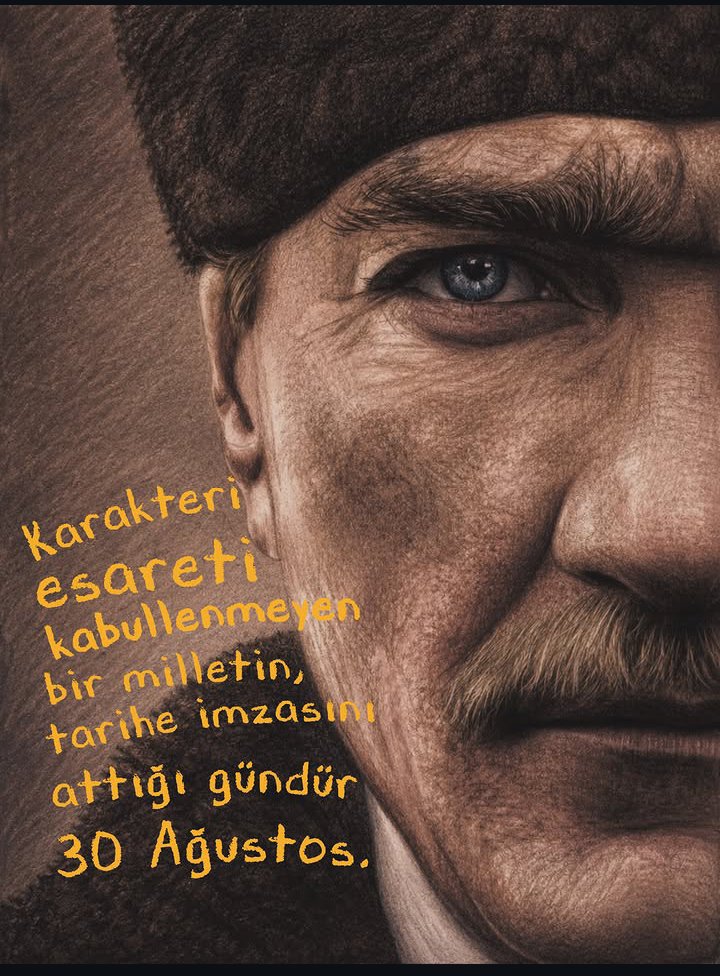 balkkk1's tweet photo. #30Ağustos bir milletin bitti denilen yerde yeniden ayağa kalkışının , özgürlüğüne ve geleceğine sahip çıkışının adıdır Başta #MustafaKemalAtatürk olmak üzere bu topraklar uğruna can veren tüm Kahramanlarımızı saygı ve minnetle anıyorum 
#30AğustosZaferBayramı mız kutlu olsun 🇹🇷 https://t.co/aYFuLWXjoG