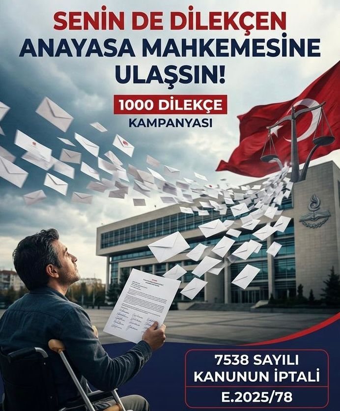 Rmzndgms's tweet photo. @emeddernegi Yüce Mahkeme'nin anayasal hak ve özgürlükleri koruyan vicdani kararıyla engelli emeklilik mağduriyetinin giderilmesini bekliyoruz.
@AYMBASKANLIGI @muhteremince @YusufsevkiH @mentes70 @YilmazAkcil1968
AYM 1000 DİLEKÇE
#EngelliEmeklilikAYMde https://t.co/hidZYLXltY