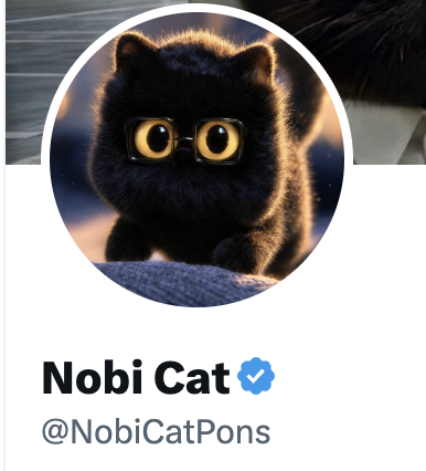 NobiCatPons's tweet photo. We are now verified ☑️

$NOBI https://t.co/p0KnmDuYUQ
