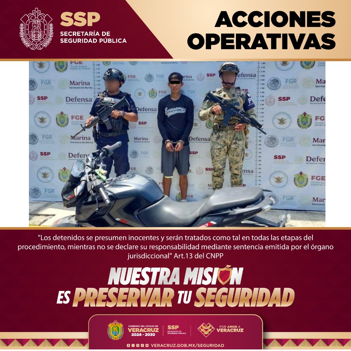 SP_Veracruz's tweet photo. #SSPVerInforma 🚨 Recuperamos 4🏍️ 2🛻 2 tractocamiones y 1 caja seca; 4 personas fueron detenidas por su presunta responsabilidad en este delito. 👮🏽♀️Nuestra Misión es Preservar tu Seguridad.
👮🏼♂️@SEMAR_mx @Defensamx1 @GN_MEXICO_ 🚔 https://t.co/vEHnJCSedJ