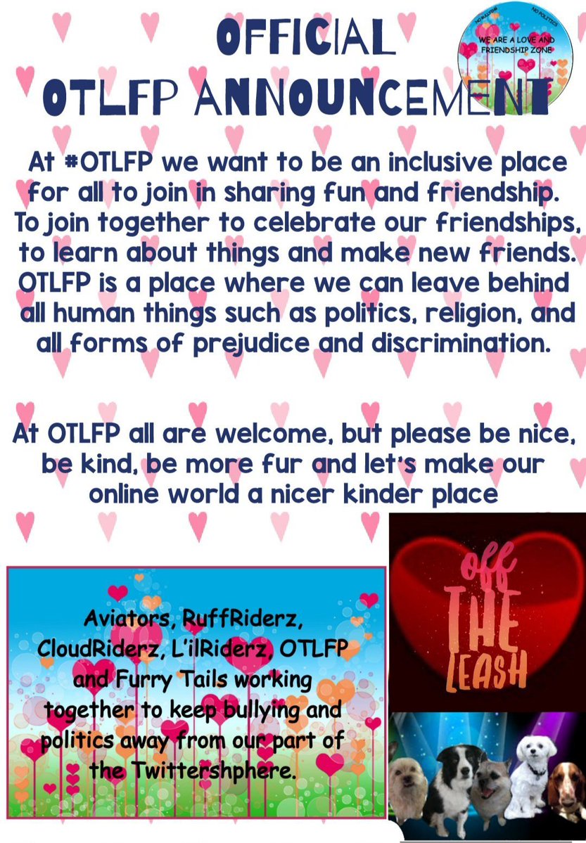Pixie_Tooth's tweet photo. #OTLFP
Here at #OTLFP we stand with #TheRuffRiderz #CloudRiderz #LilRiderz #Furrytails and #TheAviators for kindness and making the world a kinder nicer place. We try to be inclusive and avoid bullying. Friendship is the most important thing here😊❤ https://t.co/VHPrwdiFzL