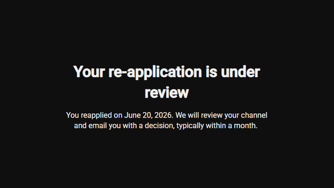 MindPalace1233's tweet photo. @TeamYouTube My channel's monetization re-application is stuck about over 70 days now. People that sent on similar date like me got their result but i feel like im waiting forever and i feel forgotten. Please look into this.

Channel: https://t.co/JI2qSInUW9 https://t.co/HFYRN970ro