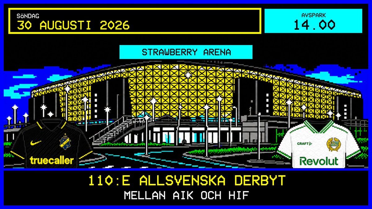 derbyseger_se's tweet photo. Idag spelas det 110:e allsvenska derbyt mellan @AIKfotboll  och @hammarbyfotboll  på #StrawberryArena. Här har #AIK i åtta raka hemmaderbyn gått obesegrade mot #HIF.

https://t.co/kr0rkt7Rxv

#aikhif #allsvenskan #derby #derbyseger https://t.co/OEnIMqMwJj