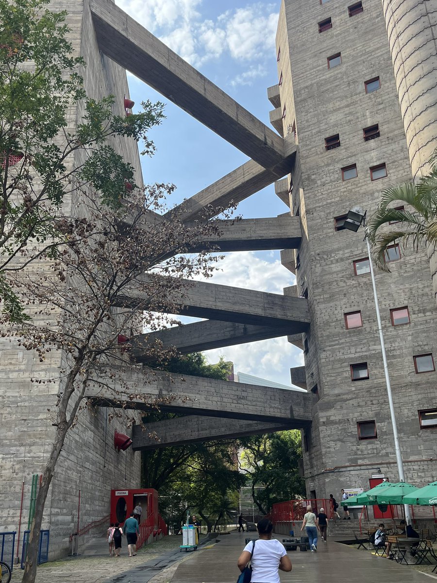 claudianeri's tweet photo. A SESC Pompeia, São Paulo, il brutalismo utopico di Lina Bo Bardi detta legge, per così dire https://t.co/zn3R0I12r3
