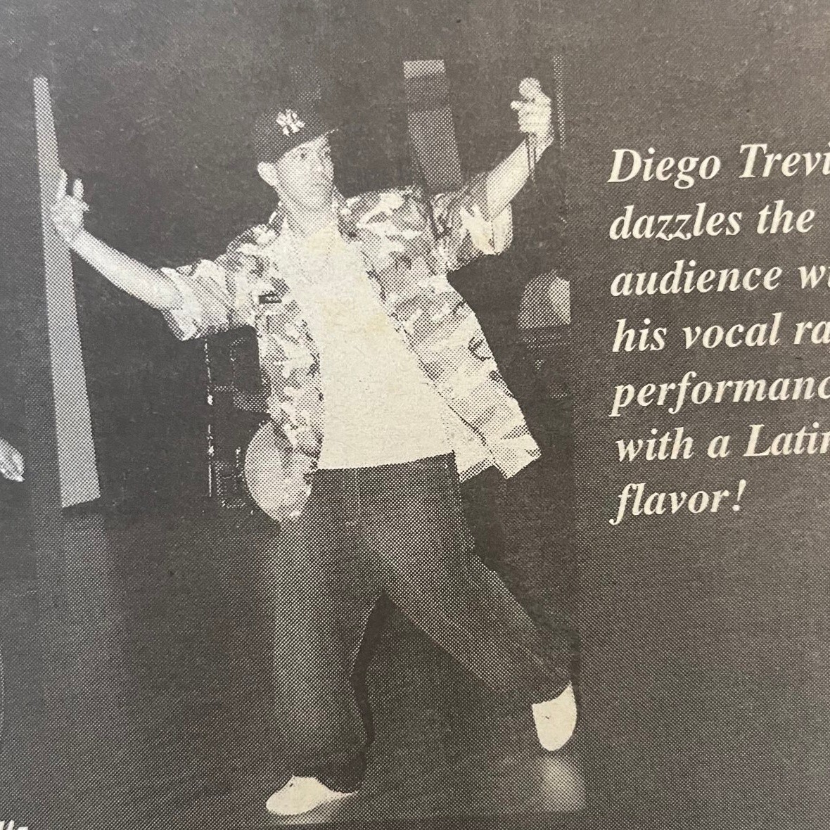 TrevizoHatCo's tweet photo. 🎤 STORY TIME…

Long before Trevizo Hat Co., leather patches, and vendor markets, your boy was out here trying to be the next reggaeton star. 😂

This newspaper photo was taken back in Tyler, Texas, during my freshman year of high school. I performed “R… https://t.co/IEQbALn4Zy https://t.co/NGIE18LVK1