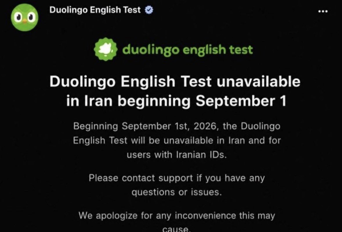 catlady_wocat's tweet photo. This is wild discrimination. @TOEFL and @duolingo canceling tests for Iranians solely because of their nationality shuts students out of universities and opportunities worldwide. Young people should not be punished for where they were born. This is unacceptable. https://t.co/dQs544XI04