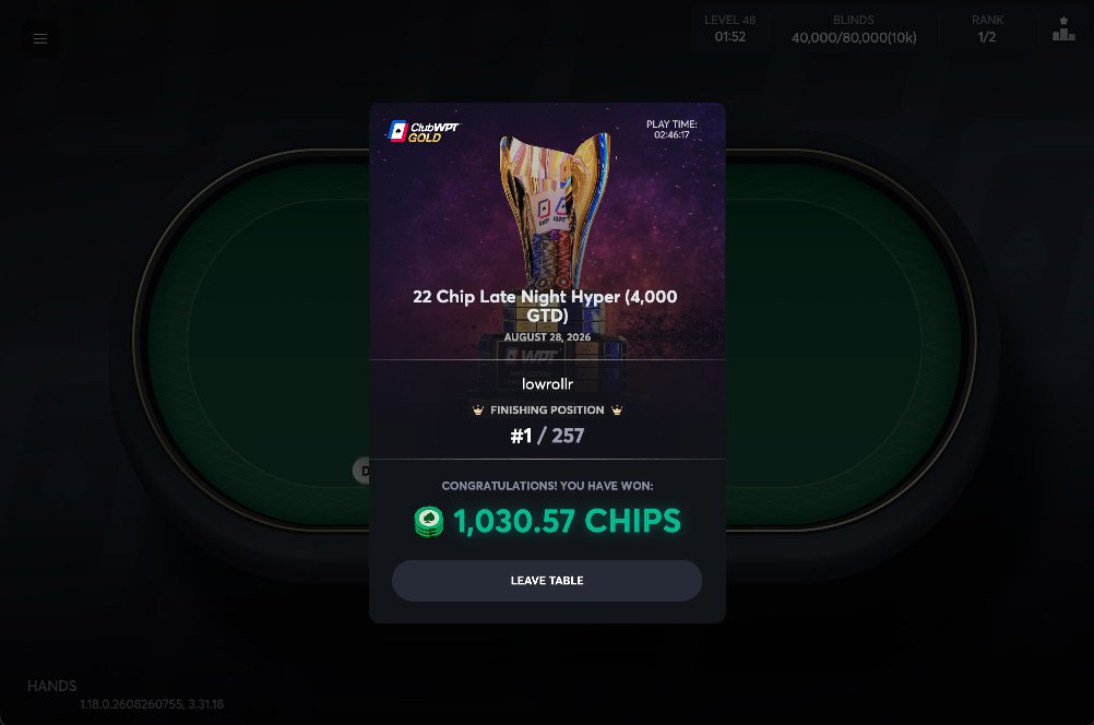 jcbmrshll's tweet photo. In another life I'm professional poker player Jacob "Stacks" Marshall. Nice to still be able to win tournaments in this life though. https://t.co/suk2FWYsSJ