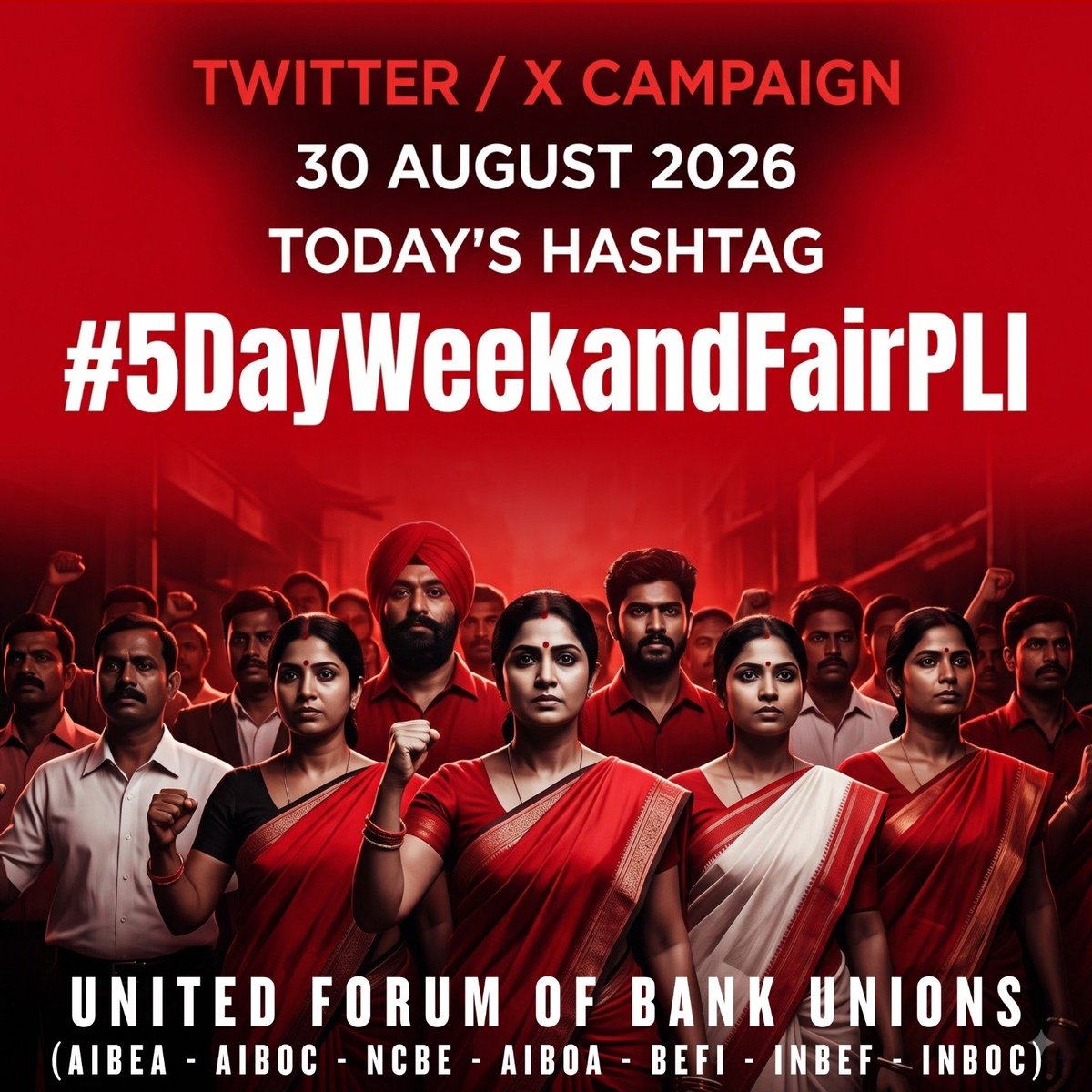 pin2angar's tweet photo. @nsitharaman

#5DayWeekandFairPLI
A Bankers Fight for 5 Days week and Fair PLI https://t.co/4V4fUD6VNE