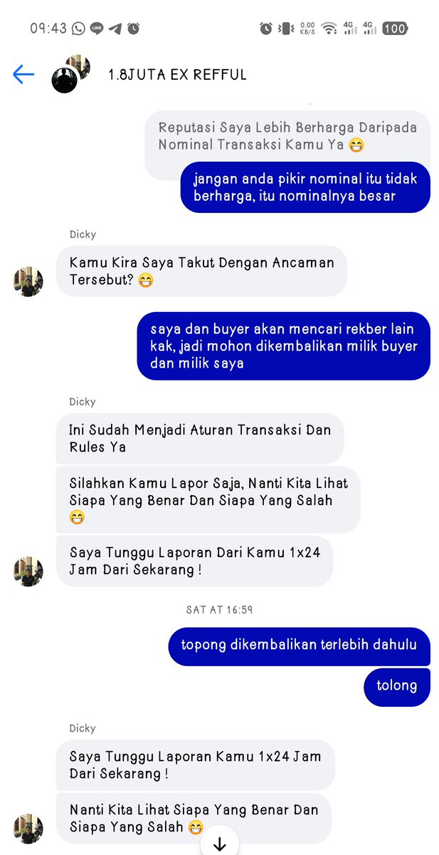 byyorel's tweet photo. karena rekber tersebut juga mengatakan bahwa itu adalah jaminan TERAKHIR, dan akan MENCAIRKAN saldo saya setelahnya.

tapi ternyata, lagi-lagi diminta jaminan. dan saya pun sudah tidak bisa menoleransi hal tersebut.

— https://t.co/Xrujj7i1vm