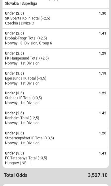 sirtardrainbets's tweet photo. Corner totals full time 
✅️ BW6D09EB72
✅️ BW6D09ED25
✅️ BW6D09EE5B

Team cleansheet 
✅️ BW6D09EFBE

Under 3.5 team goals 
✅️ BW6D09F111

Double Chances + over 1.5 goals 
✅️ BW6D09F23A https://t.co/BZuXRWr7th