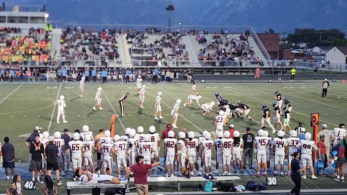 CJ6squirrel's tweet photo. First game back, and STILL the fastest kid in the state 👀

Had a great first game against West Jordan, and got the W.

Proud of our guys and extremely grateful for all of the faith and trust that my coaches put in me this week.

@HHSMustangFB @coachrickards @jayjayare2450 @CoachTy181 @ballersinutah @Andy_Pham1 @BeehiveBuzz_ @sixstarfootball @SlingintheP @MooseB90 @PrepRedzoneUT @CoachLanceo
