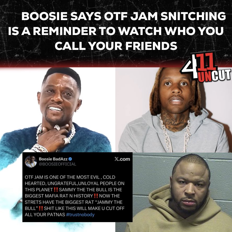 411Uncut_'s tweet photo. Gang, #Boosie speaks on #OTFJam taking the stand against #LilDurk.
#411Uncut #411WithNellaD https://t.co/ZRaiHGbQi6