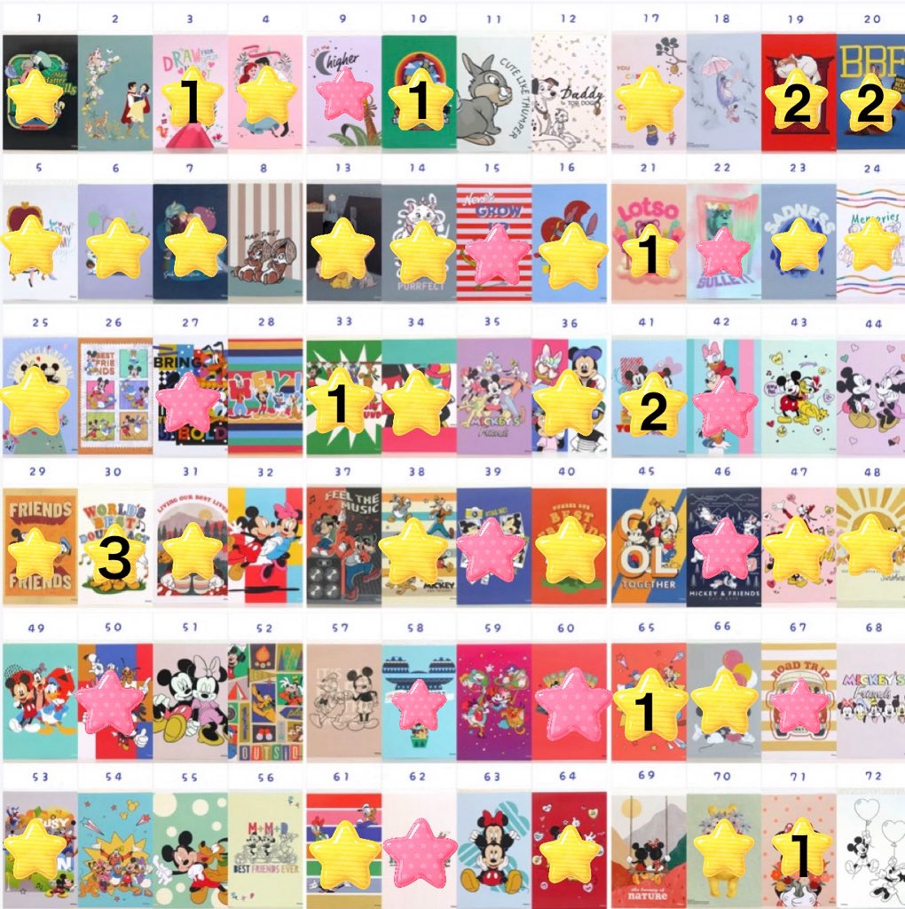Alamako1999's tweet photo. じゃんけんカード ディズニーストア 交換

【譲】1、2、3枚目の数字
【求】☆マークを付けていないもの
(黄色は所持済み、ピンクは所持予定のものです。)

4枚目をお読みの上、お気軽にお声掛けいただければ幸いです🙇🏻‍♀️

あいこじゃんけん
ディズニー https://t.co/tE7W2FDeyi