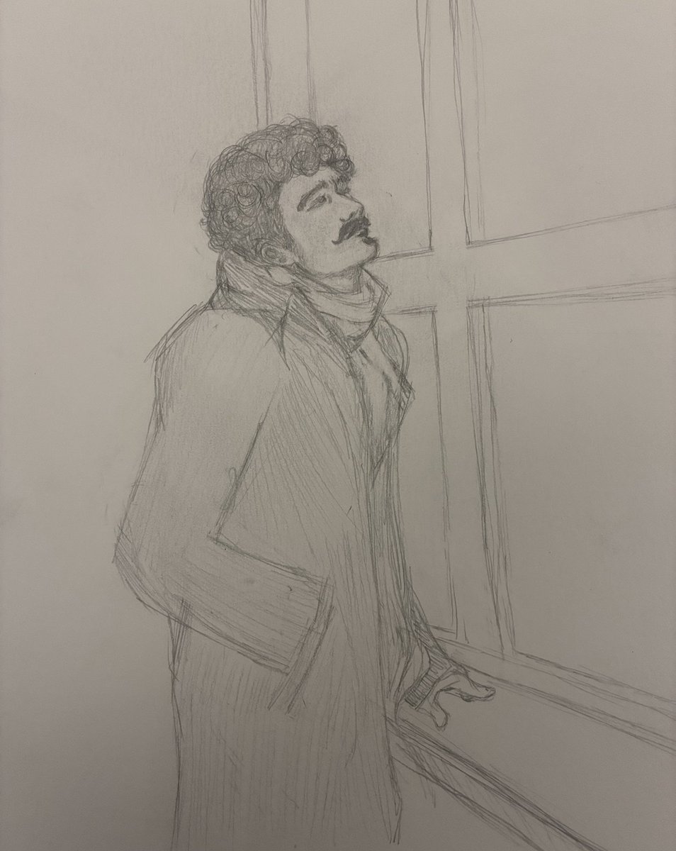 katermattt's tweet photo. Seguindo a trend do “sou autodidata”. Neste mês comecei a criar rascunhos para pintura a óleo dos personagens principais da ópera “La Bohème”. Aqui, os quatro amigos: o pintor (Marcel), o poeta (Rodolphe), o músico (Schaunard) e o filósofo (Colline) https://t.co/fZzgZf26rz