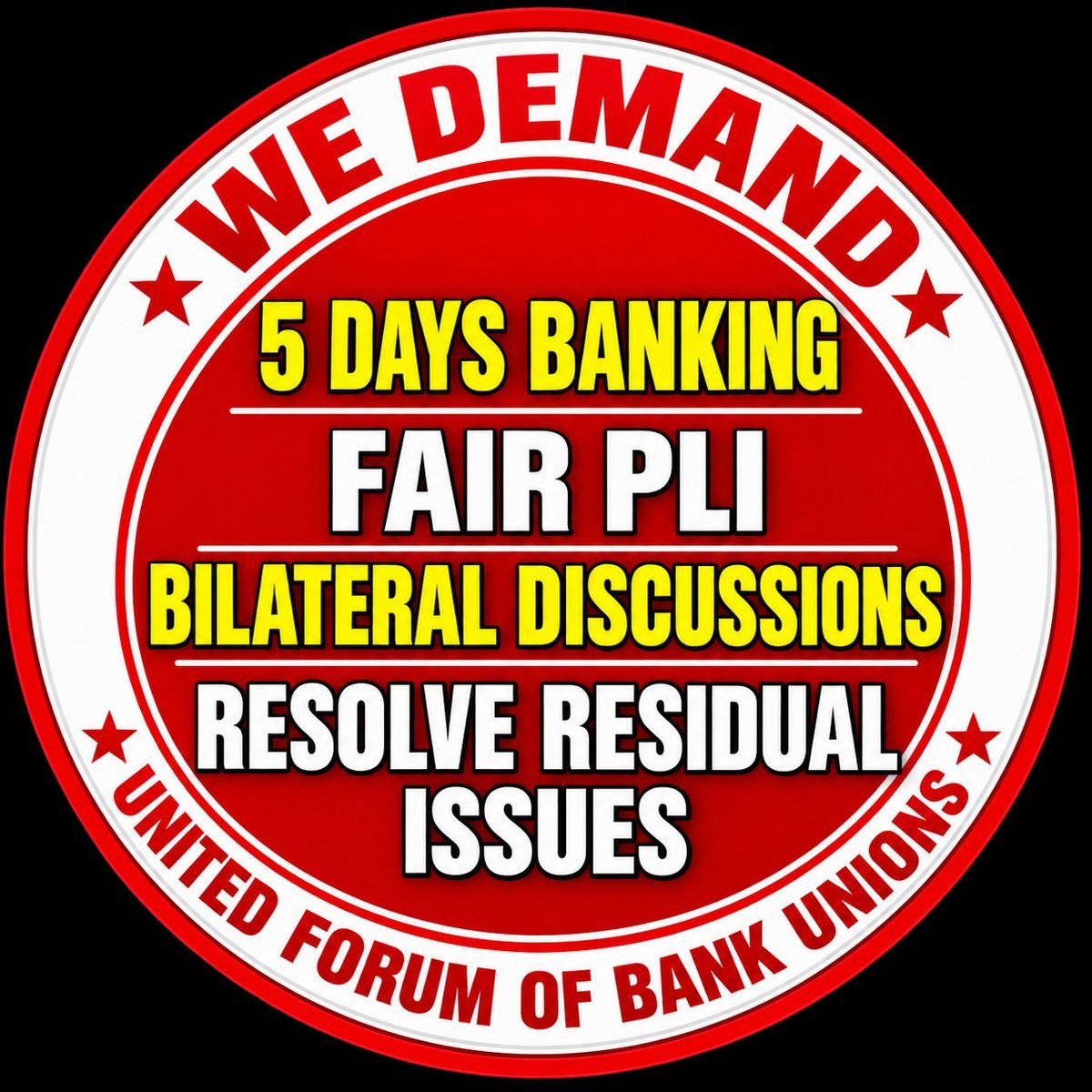 BankersUnio's tweet photo. Promises must be honoured, rights must be protected!

5-Day Banking. Fair &amp; Bilateral PLI. Resolution of pending issues.
No unilateralism. No injustice. No delay.

Banking workforce united for dignity, justice &amp; fairness!

#5DayWeekandFairPLI https://t.co/kFlwJpBY7w
