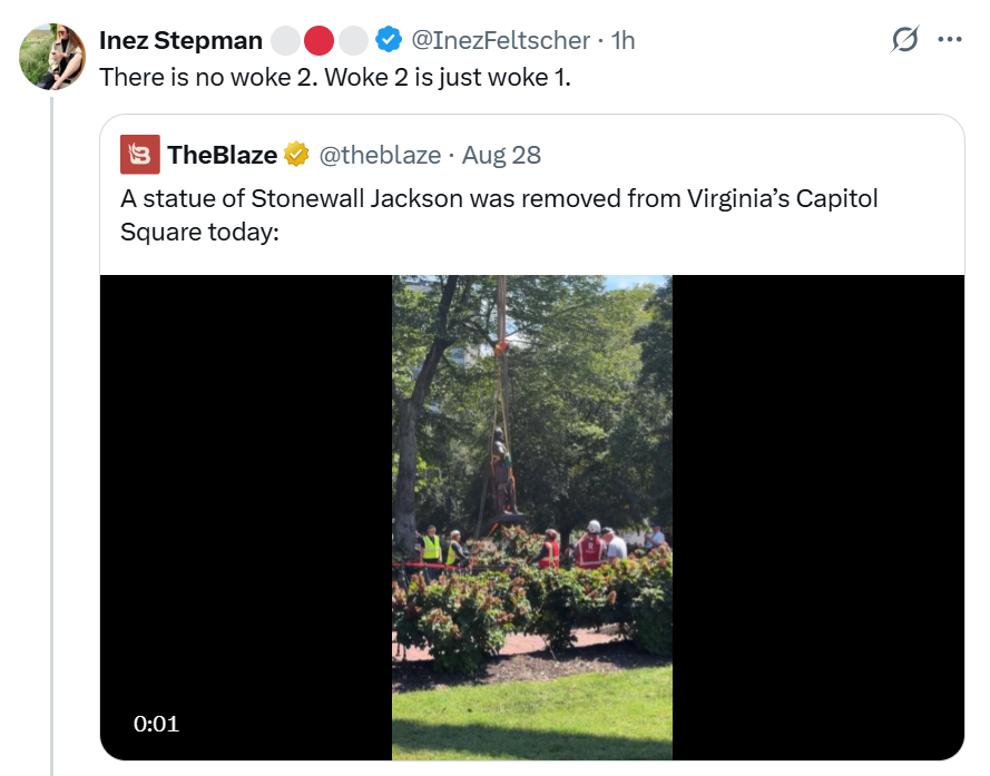 JamesSurowiecki's tweet photo. I know I'm a Yankee, but it's bizarre to claim that it's "woke" to think we should not have statues on public land honoring traitors who waged war against the U.S. https://t.co/GVhgeyflmz