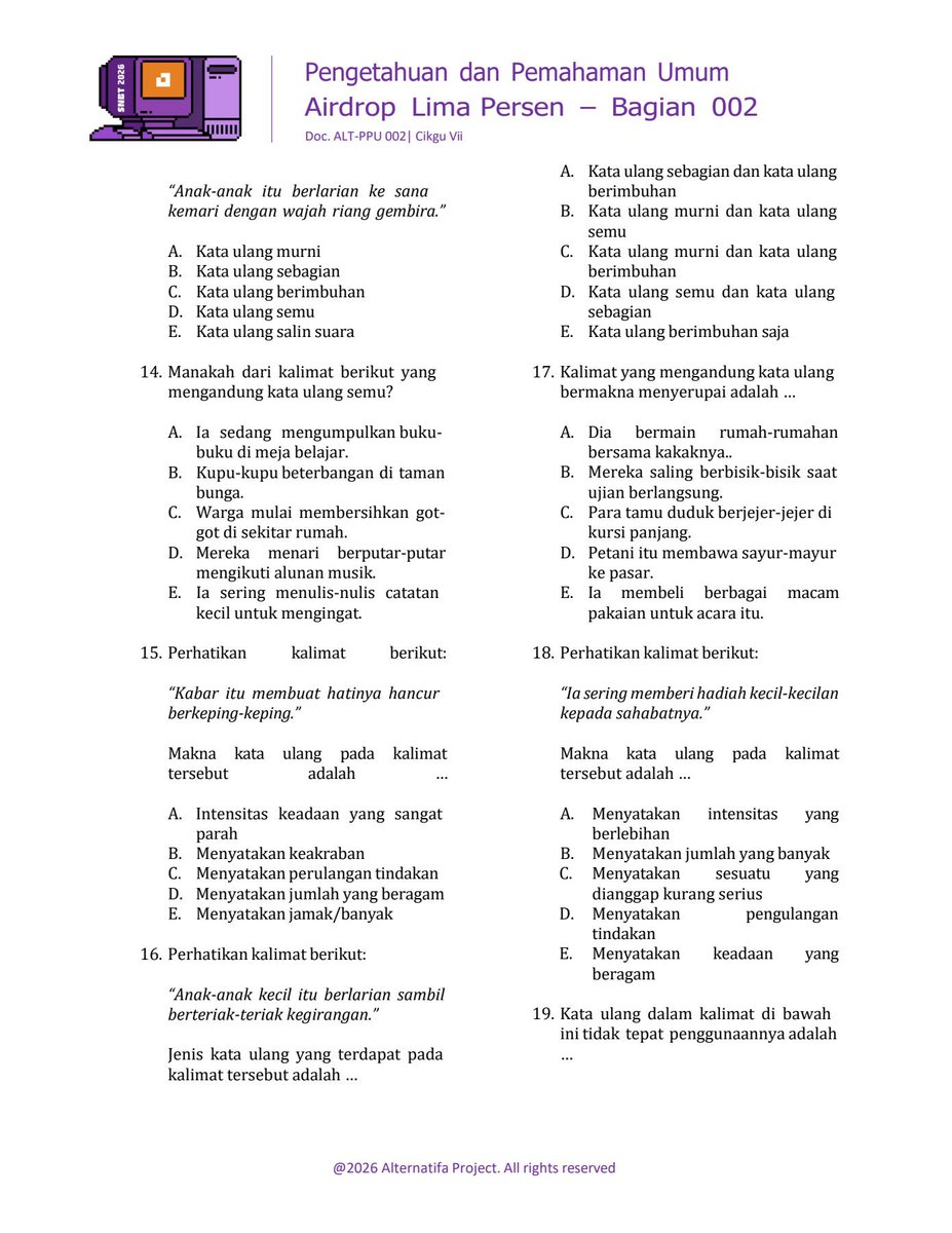 llapunoo's tweet photo. ₊˚⊹౨ৎ ₊˚⊹SOAL UTBK ALTERNATIFA
───୨ৎ───
#1 Today's utbk study quest
🎁Belajar utbk bareng kayu:
https://t.co/TBuM6YHg5y

🎁PPU: https://t.co/1I37uEpRav

🎁PK: https://t.co/JoiMQ9dARF

🎁PBM: https://t.co/ypiA6jxSCl
#studytwt #alternatifa #utbk https://t.co/xltsKNh5It
