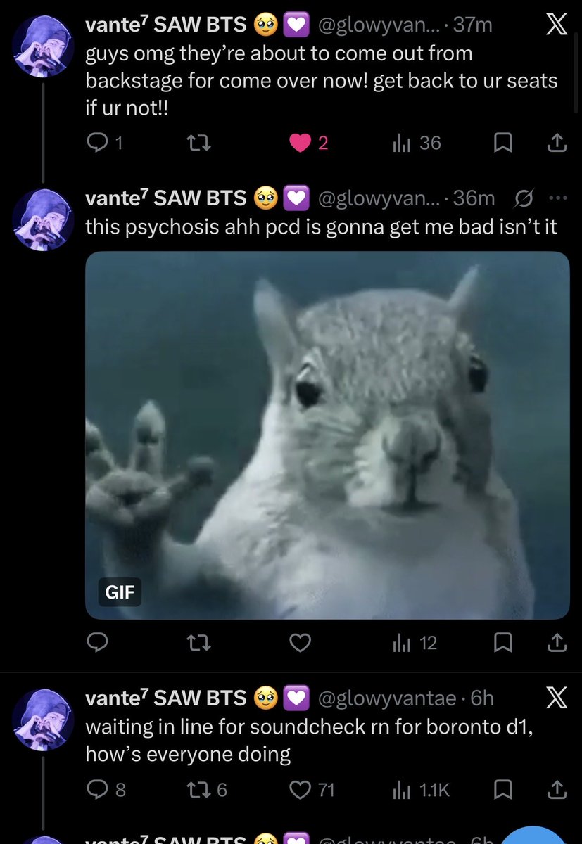 sugacrassh's tweet photo. Toronto armies going thru a collective psychosis rn cuz no one can get over the fact that boronto weekend is over 😭 https://t.co/i7O2nts8op
