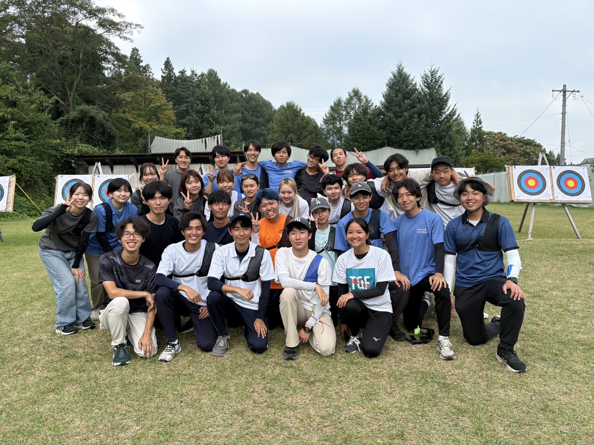 UT_Archery's tweet photo. 8/24-29にかけて長野県のスポーツハイムアルプにて夏合宿が行われました。
一年生にとっては初めての合宿で、天候に恵まれない中であるものの、自己新を達成する部員も多く、実りのある合宿でした。 https://t.co/b4CxXL3RKo