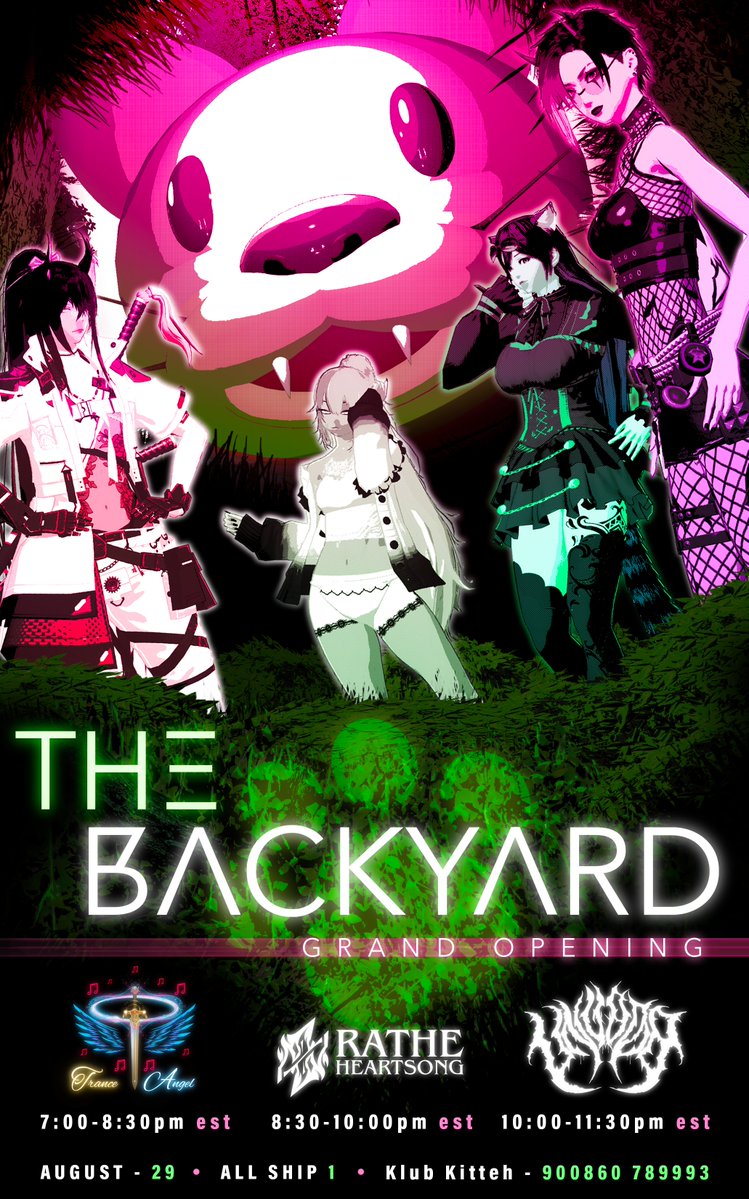 Akisana_Rikka's tweet photo. Less than an hour away everyone! Come shake some butt and hang out at the grand opening of Kitteh Klubs: The Backyard!
#PSO2NGS #PSO2NGS_SS #PSO2_SS #PSO2GLOBAL #NGS_SS #メンテの日なのでssを貼る https://t.co/KlD8wlbTSG