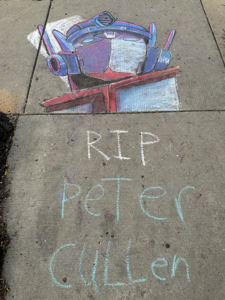 MattVescio's tweet photo. Saw this while walking in Chicago’s Uptown neighborhood.

To whoever made this, very nice tribute! 

#PeterCullen #Transformers https://t.co/60FIkkOFCZ