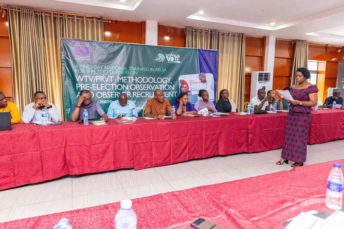 YIAGA's tweet photo. What does it take to observe an election across 774 LGAs?
It starts with people who know what to look for.
Day Two of our national training for State Focal Persons and #WatchingTheVote Trainers has concluded, strengthening participants’ understanding of our PRVT methodology, pre election observation and observer recruitment, preparing them to take this knowledge back to their states and build a wider network of trained citizen observers.