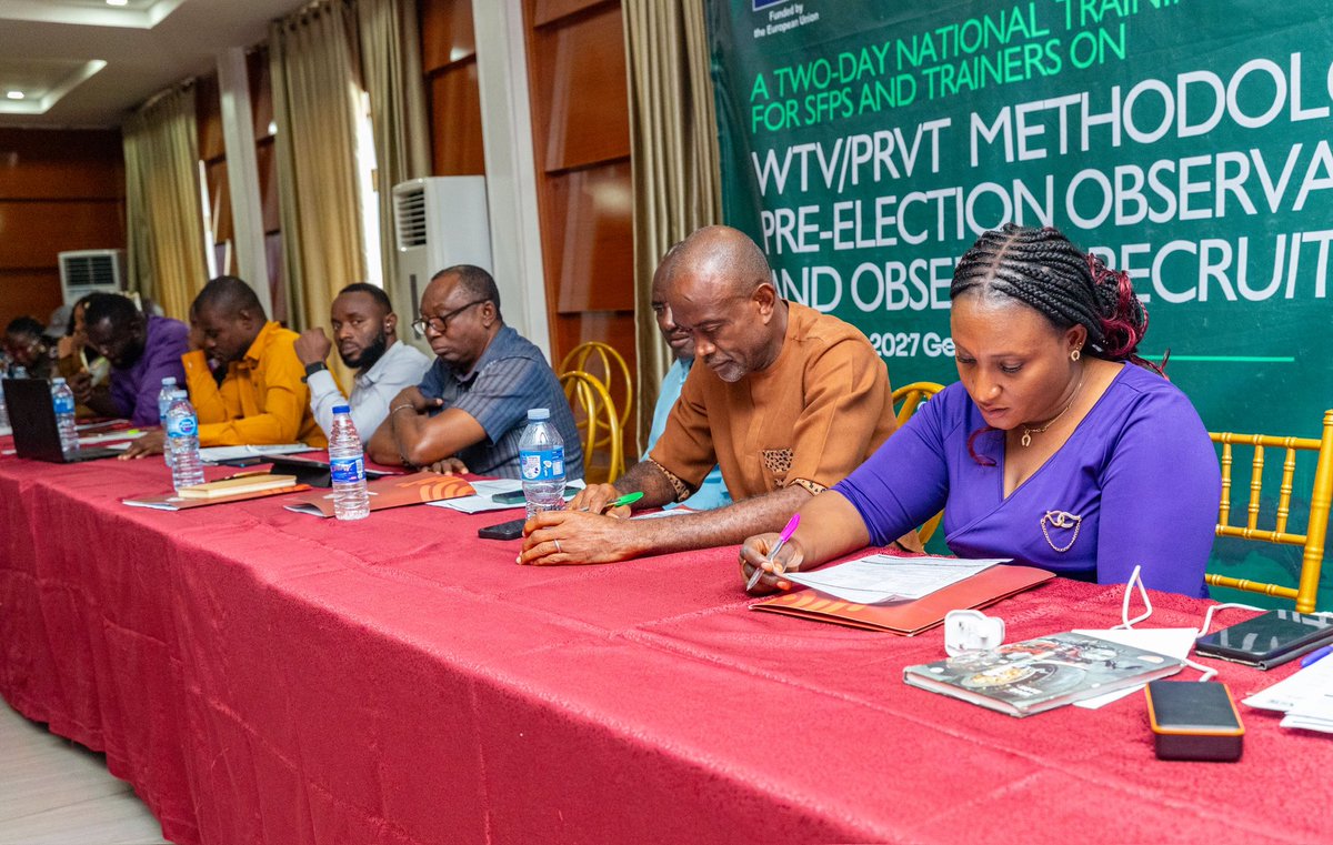 YIAGA's tweet photo. What does it take to observe an election across 774 LGAs?
It starts with people who know what to look for.
Day Two of our national training for State Focal Persons and #WatchingTheVote Trainers has concluded, strengthening participants’ understanding of our PRVT methodology, pre election observation and observer recruitment, preparing them to take this knowledge back to their states and build a wider network of trained citizen observers.