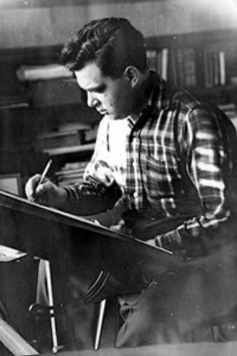 Kirby4Heroes's tweet photo. My grandfather, in the day creating characters and universes in a 12x12 basement area, known as “the dungeon,” working 16 hour days resulting in the Marvel Universe. https://t.co/61argLNlSa