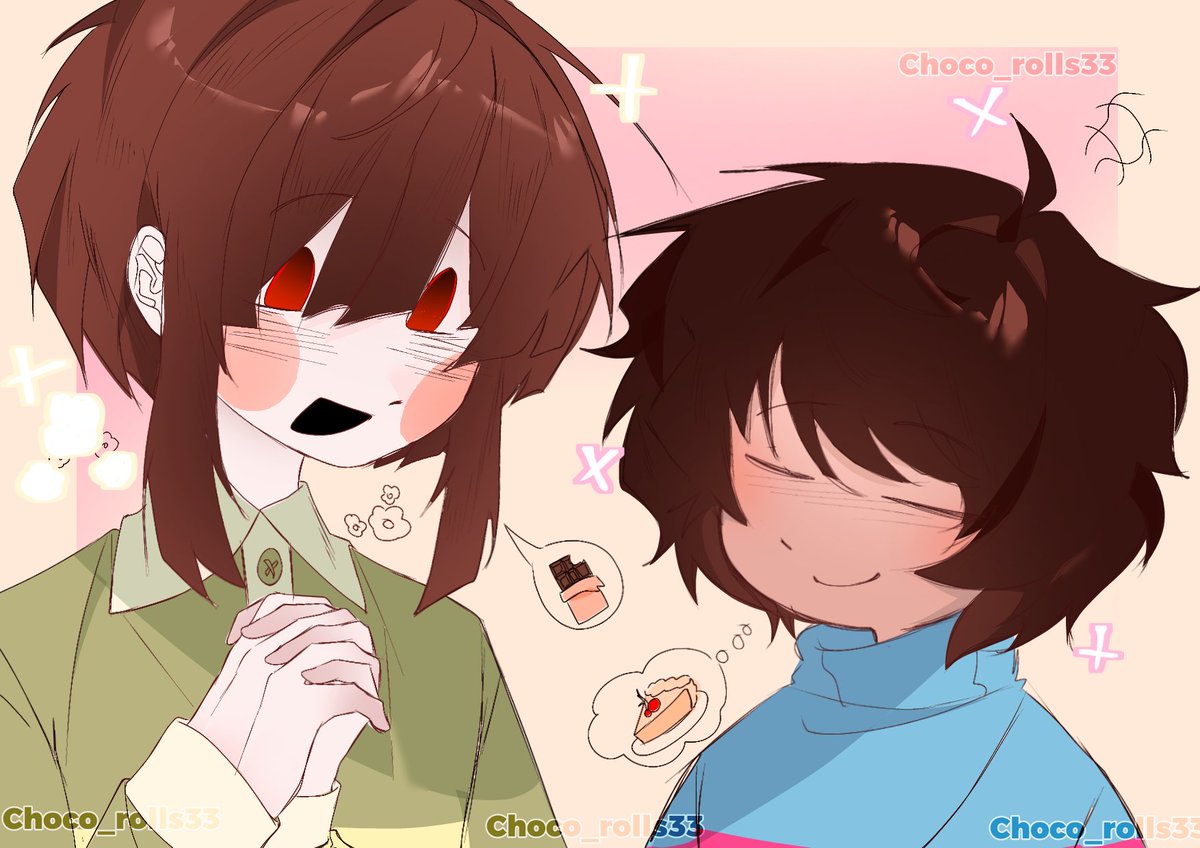 choco_R0lls33's tweet photo. Charisk shenanigans🍥
#undertaleㅤ (they're talking about their fav food  heh) https://t.co/FWdnAoFNyg