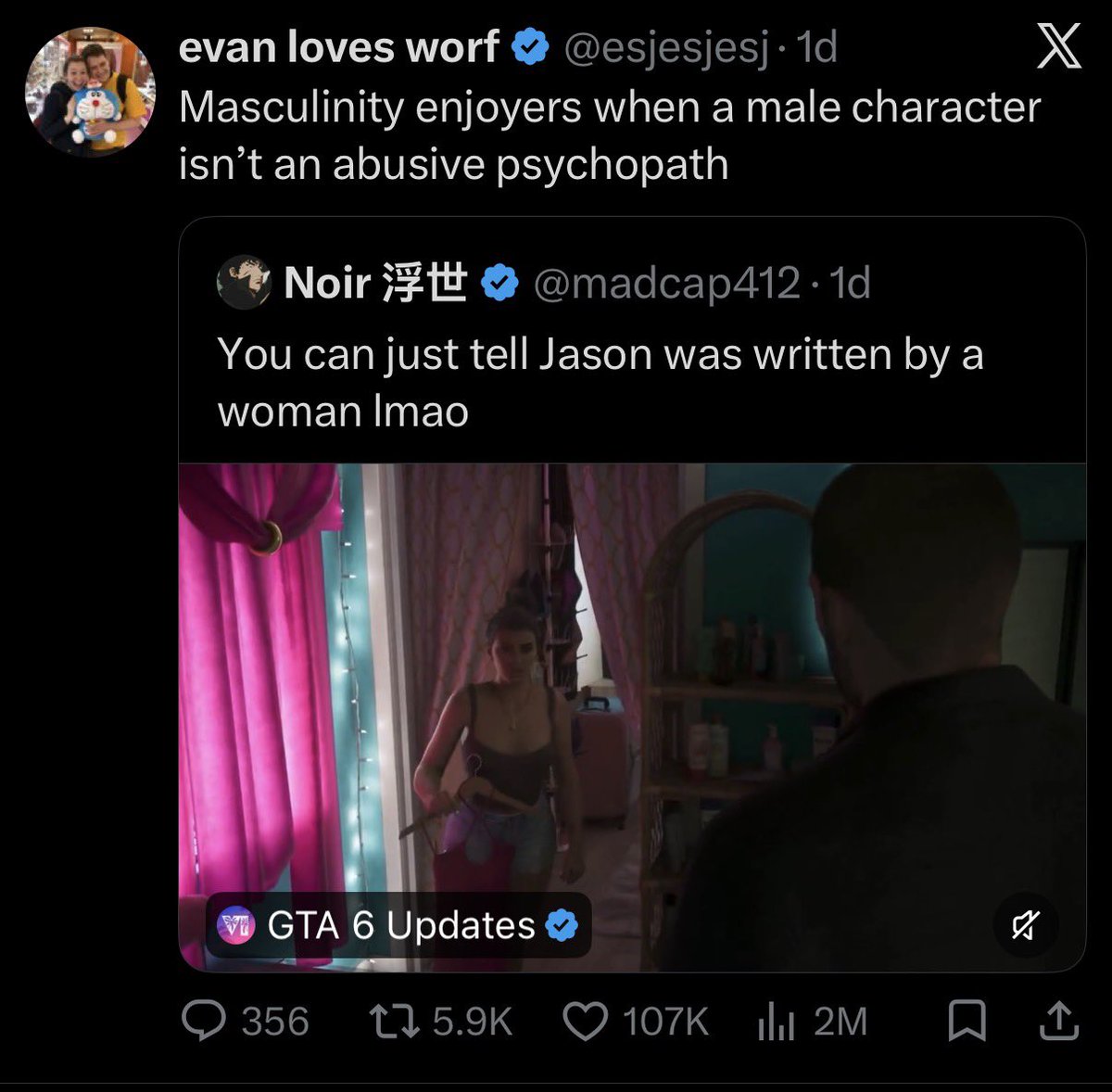 PubWanghaf's tweet photo. Yea good thing the *checks notes* cop killing serial criminal isn’t *squints* an abusive psychopath https://t.co/U6d6bU1FrT
