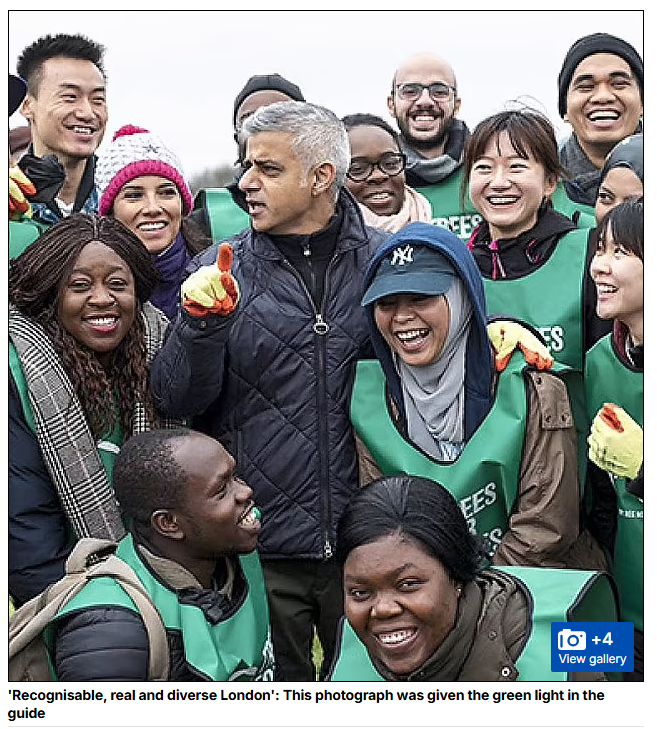 TalkingTeslaTec's tweet photo. @HJB_News__ Sadiq Khan's @MayorofLondon @SadiqKhan Website said the white family in the photo below "Doesn't represent Real Londoners"  🤔 https://t.co/ytvEsxifi9
