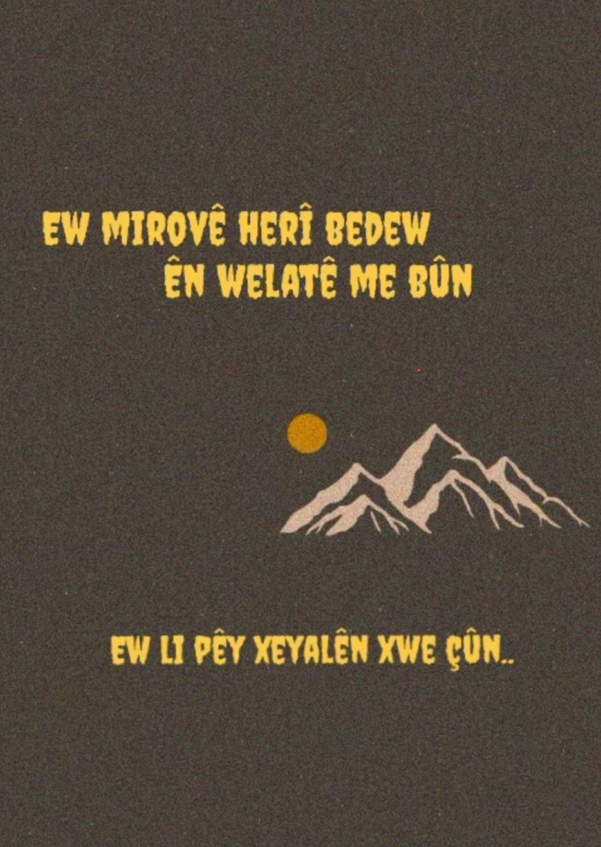 bevanfilankesim's tweet photo. û çûn... https://t.co/NMOQWj12AK