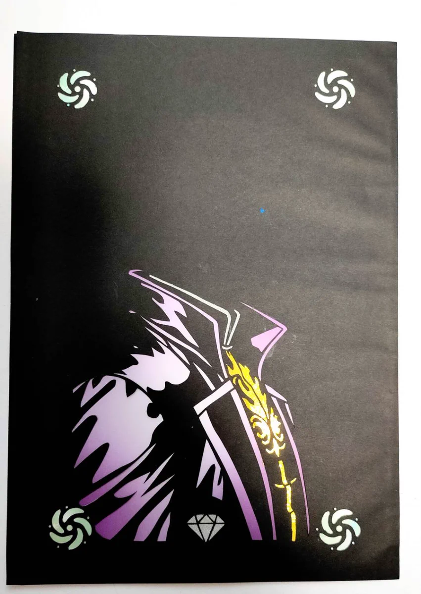 無署名 切絵 貼り絵『波昇蛍烏賊』切絵 貼り絵 0109E 無署名 切絵 貼り