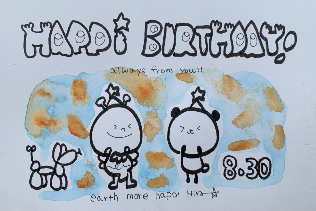 Hirooo_3_'s tweet photo. 8がつ30にち
ぉたんじょーびのぁなた!!
ハッピーとパンから
ぉたんじょーびぉめでぽーぅ⭐️
ぬりぇで
ぃっしょにお祝ぃしょー!!
earth more happ! hiro☆
#毎日だれかの誕生日
#生まれてきてくれてありがぽぅ
#あすもハッピーにしよぅ
#FM802
#FMCocolo https://t.co/Wvautzuguw