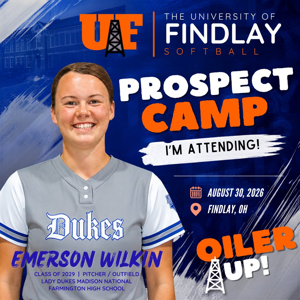 emersonwilkin00's tweet photo. First full team practice in the books after 6 hours of work! 🥎💙 

Finished the day with a team scrimmage and 1 inning in the circle:
1 H | 0 BB | 0 R

Next stop: @UFOilerSoftball for their prospect camp tomorrow. Looking forward to competing in front of college coaches, learning, and continuing to show what I can bring to the circle. 🎓🥎

#LadyDukesMadison #2029Softball #CollegeSoftball #SoftballRecruiting #FindlaySoftball

@SoftballDown @DfwSho @Softball_Home @gatorjack72 @CoastRecruitsSB @prepsoftball @SBRRetweets @MidwestPremierS @SoftballHome @THEWOWSB @ExtraInningSB @SportPrepX @SoftballClips @DukesMadisonNat @CoachMadison247