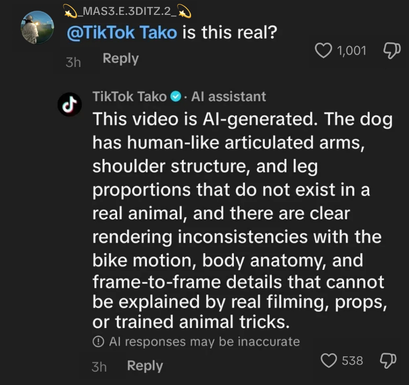 BrianGTrades's tweet photo. OH MY GOD THIS IS CRAZY. TikTok recently updated its AI to be just like Grok 👀

You can ask it questions, confirm information, and get answers while you're scrolling and it's already EVERYWHERE. It's in comment sections with thousands of likes, and more people are using it in their videos by the minute.

HOW TO USE TIKTOK TAKO:
1. Follow TikTok Tako on tiktok
2. Tag "@ tiktok tako" in any comment section with your question on any video
3. Wait a about a minute for Tako to respond.

It's already going viral before most people even know what it is. Since they have been slowly rolling out the update to more users.
