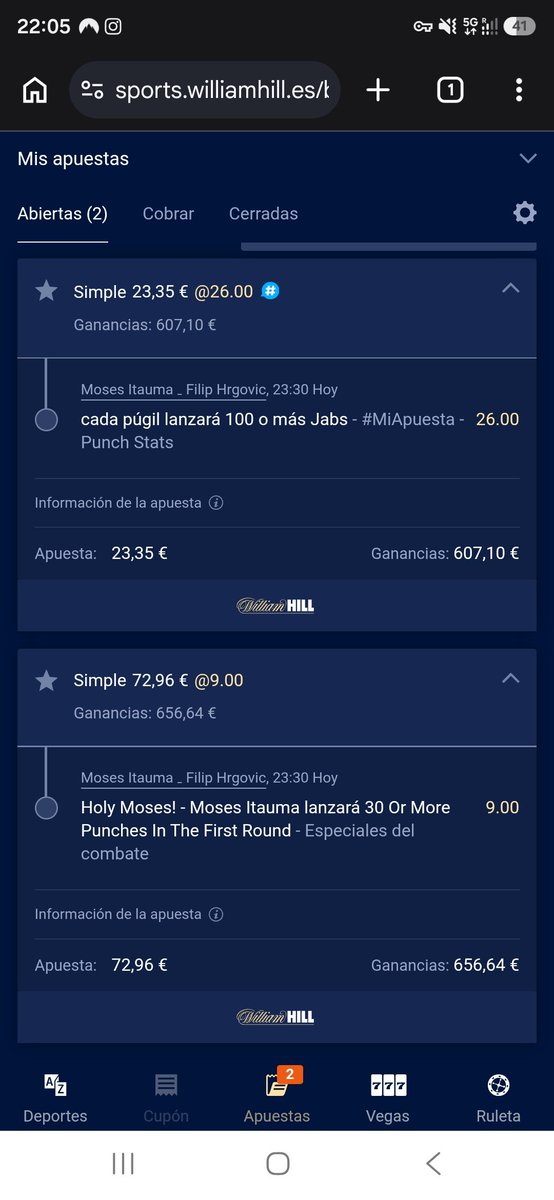 KenduTom's tweet photo. @LSD_box I've been shafted by @WilliamHill 

Itauma 30+ punches thrown R1

Both to throw 100+ jabs

Both settled as losses https://t.co/SWoT4zxBOX
