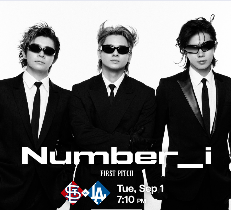 numberi_Stf's tweet photo. Number_i、夢のドジャー・スタジアムへ！

ドジャース対カージナルス戦の始球式に
Number_iの出演が決定しました！🎉

📅 2026年9月1日(火) ※現地時間
📍 Dodger Stadium

夢の舞台での特別な一球、楽しみです！✨

#Number_i #Number_i_Dodgers #FirstPitch https://t.co/QBMvf9HSwk