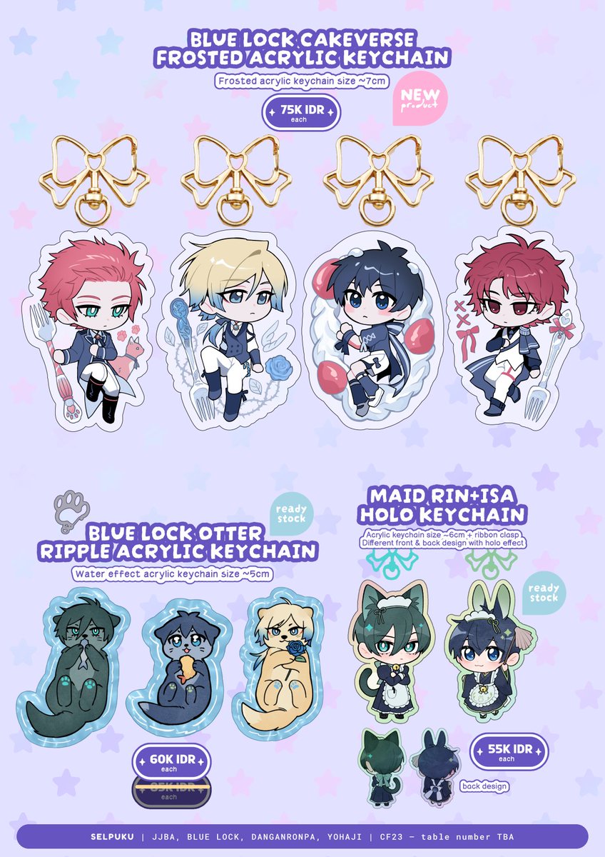 selpuku's tweet photo. 🍀CF23 PREORDER#1 ACRYLIC MERCH + CATALOGUE
(prints/sticker/photocard will open in October)
˖ ₊⋆.˚⋆ ‧. ݁ ݁˚. ݁
🎪JJBA, Blue Lock, DanganRonpa,Yohaji
✅CF23 Both Day Pickup + Mail Order
—
⬇️ PO FORM LINK BELOW https://t.co/Q2SXEXydMM